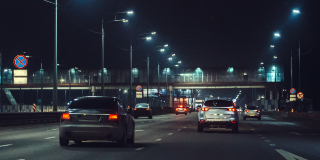 Driving Cars in Dubai at Night