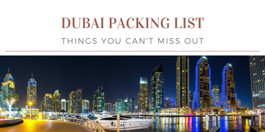 Dubai Packing List