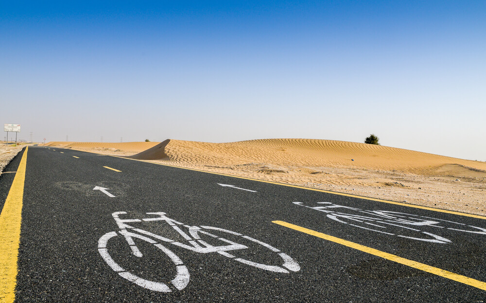 Al Qudra cycling car park