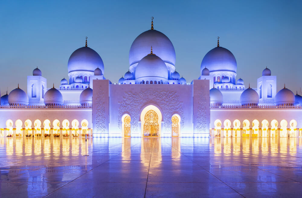 Lunar Illumination Grand Mosque Abu Dhabi