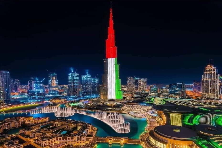 Burj Khalifa on UAE National Day