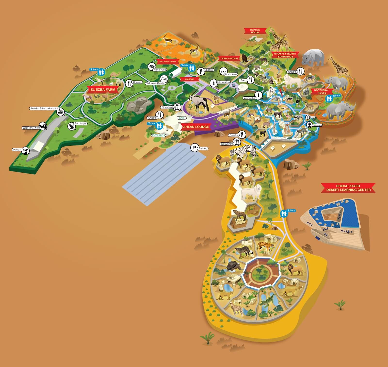 Al Ain Zoo Map