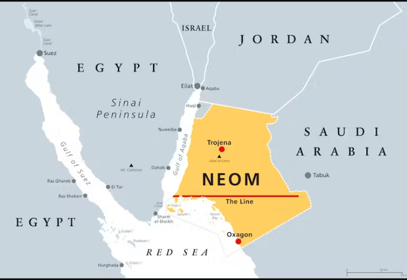Neom City Saudi Arabia Map